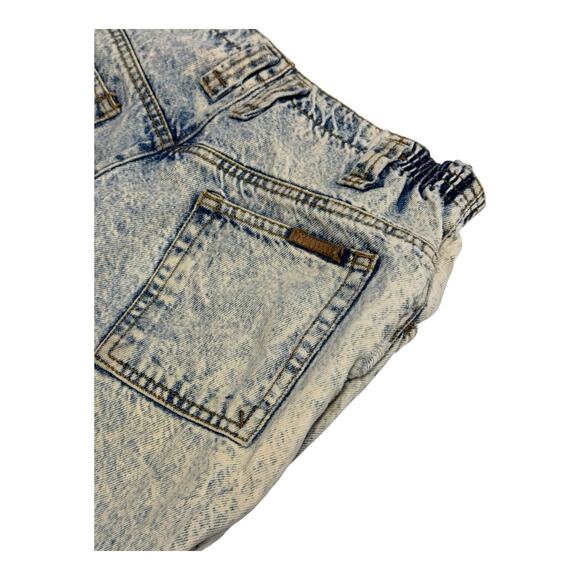 Vintage Women's 10 Short P.S. Gitano Stonewash Elastic Waist Tapered Jeans - Picture 10 of 12